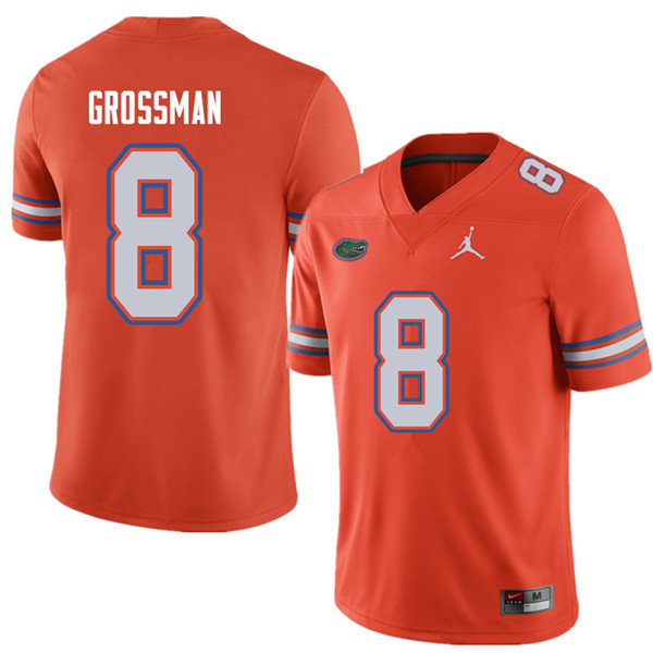 Jordan Brand Men #8 Rex Grossman Florida Gators College Football Jerseys Sale-Orange - Click Image to Close